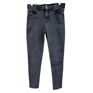 LuLaRoe With Love Charcoal Magic Waist Control Panel Stretchy Skinny Jeans 30